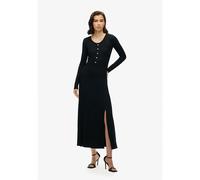 Superdry Robe Midi à Manches Longues Henley
