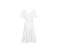 Superdry Robe midi brodée pour femme, blanc cassé, 40