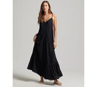 Superdry Robe longue Vintage Long Beach Cami sans manches Noir M Femme