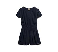 Superdry Robe Short Sleeve Beach Playsuit 98t Eclipse Navy M
