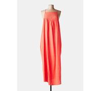 Superdry Lace Halter Beach Sleeveless Long Dress Orange XL Femme