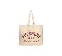 Superdry Sac fourre-tout pour femme, marron naturel/bordeaux, Taille unique