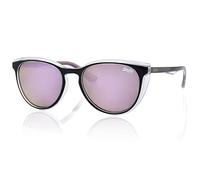 Superdry SDPEYTON-104 Lunettes de soleil pour femme Verres miroir Noir/rose/rose Taille 55-19-145 mm