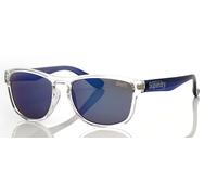 Superdry Lunettes de soleil Rockstar 175 Mixte Brillant cristal clair et bleu miroir 54/17