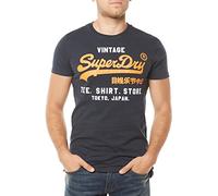 Superdry Shirt Shop Duo Tee, Blu (Eclipse Navy98t), Medium Homme