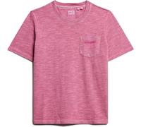 Superdry Shocking Pink 100% Cotton Essential Logo Overdyed T-Shirt