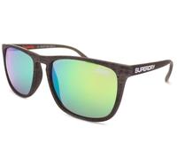 Superdry Shockwave Soleil Foncé Chiné Gris avec Vert Lentilles en Miroir 182