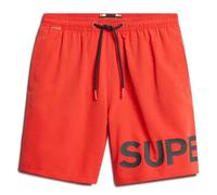 Superdry Short de bain à motif Rouge XL