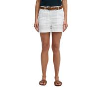 Superdry Mid Rise Linen Shorts Blanc 28 Femme