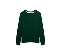 Superdry Slouchy Cable Knit Sweatshirt, Dark Green, 44 Unisex Adulto