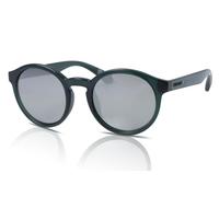 Superdry Soleil Femmes SDS-5006 107 Cristal Vert / Fumée avec Argent Flash