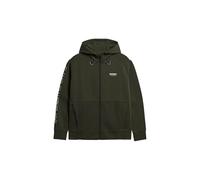 Superdry Sport Tech Logo Loose Zip Hood Maillot de survêtement, Kaki, L Homme