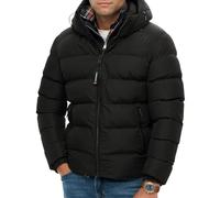 Superdry Veste à capuche Sports Puffer – Doudoune homme noir intense – L