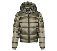 Superdry Sports Puffer Bomber Jacket Veste pour femme, Multicolore - vert olive (Dusty Olive), 38