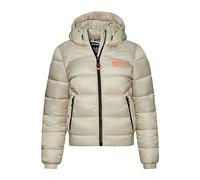 Superdry Sports Puffer Bomber Jacket Veste pour femme, Pelican Beige, 38