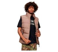 Superdry SPORTS PUFFER GILET- Vestes Homme- Fossil Brown S