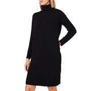Superdry Studios Robe en Tricot à col cheminée décontractée, Noir, XS Femme