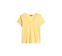 Superdry Studios Slub EMB Vee Tee C4-T-Shirt Basique Non imprimé (W), Citronier, 36 Femme