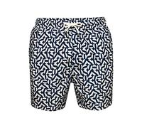 Superdry Studios Swim Short M3010211A Navy Shape Tile Print S Homme, Impression en Toile Marine, S