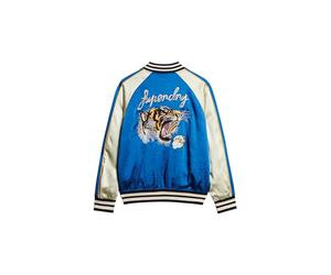 Superdry SUIKAJAN EMBROIDERED BOMBER M5011855A Dodger Blue Taille XL, Dodger, bleu, XL