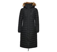 Superdry Super Long Line Fuji Jacket A4-Rembourré, Black, 38 Femme
