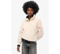 Superdry - Super Soft Popper Neck Teddy Fleece - Polaire femme Rice White - M