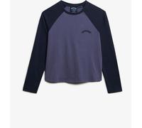 Superdry Superdry Blue Essential Logo Long Sleeve Baseball Top
