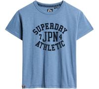 Superdry Superdry Wedgewood Blue Slub Athletic Graphic Fitted 100% Cotton T-Shirt