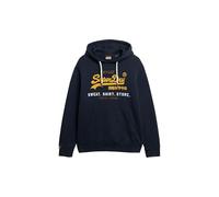 Superdry Sweat à capuche Cali Relaxed avec logo vintage pour homme, Bleu marine foncé, S