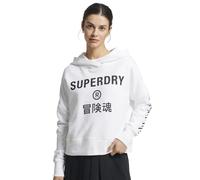 Sweatshirt à capuche court femme Superdry Blanc 38