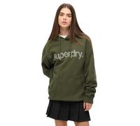 Superdry Sweat à capuche Core Logo City pour femme, coupe décontractée, kaki, taille L, Kaki militaire, L