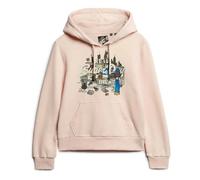 Superdry Sweat à capuche New York Vl Graphic imprimé Rose 2XS Femme