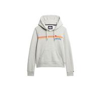 Superdry Sweat à capuche pour femme avec rayures arc-en-ciel, Gris glacier chiné, 38