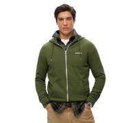 Superdry Sweat à capuche uni pour homme avec fermeture éclair, vert armée, L, Vert militaire., L
