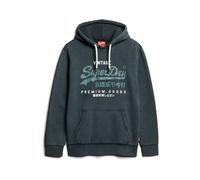 Superdry - Sweat à Capuche Vintage Logo en Coton Noir - Homme - Sweatshirts et sweats à capuche - Noir - Taille: XL