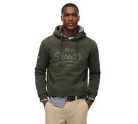 Superdry Sweatshirt à capuche Vintage Logo Tonal Vert Homme Taille S
