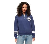 Superdry Sweat-shirt Athletic Essentials à col zippé motif appliqué Femme Bleu XS
