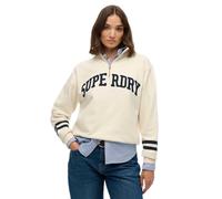 Superdry Sweat-shirt 1/2 zip Athletic Essentials à motif appliqué Femme Blanc 2XS