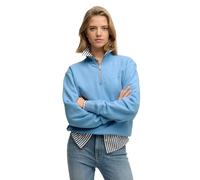 Superdry Essential Logo Embroidered Half Zip Sweatshirt Bleu XL Femme