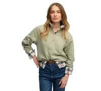 Superdry Essential Logo Embroidered Half Zip Sweatshirt Vert 2XL Femme