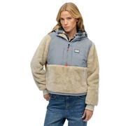 Superdry Veste hybride zippée Femme Super Soft Hybrid Half Zip Beige M
