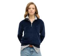 Sweatshirt en velours Ã col zippÃ© femme Superdry Bleu M