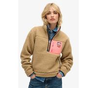 Superdry Polaire Vintage Retro Half Zip beige rose Femme S