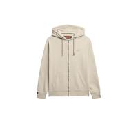 Superdry Essentials Logo Full Zip Sweatshirt Beige S Homme