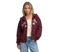 Superdry – Sweatshirt à capuche zippée pour femme Athletic Essential – Rouge XS