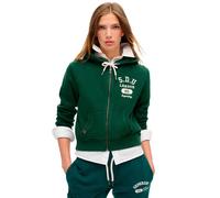 Sweatshirt à capuche zippé court et décontracté femme Superdry Athletic Essentials Vert XL