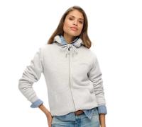 Sweatshirt Ã capuche zippÃ© et doublÃ© en peau lainÃ©e femme Superdry Gris M