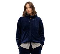 Sweatshirt Ã capuche zippÃ© en velour femme Superdry Country Club Bleu L