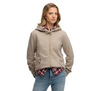 Superdry Essential Logo Full Zip Sweatshirt Beige L Femme