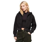 Sweatshirt Ã capuche zippÃ© en polaire femme Superdry Sport Tech Grid Noir S